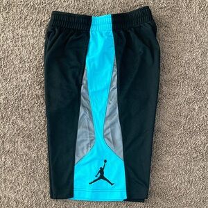 Jordan Gamma Blue Men's Athletic Basketball Shorts Size S Black Teal Gray